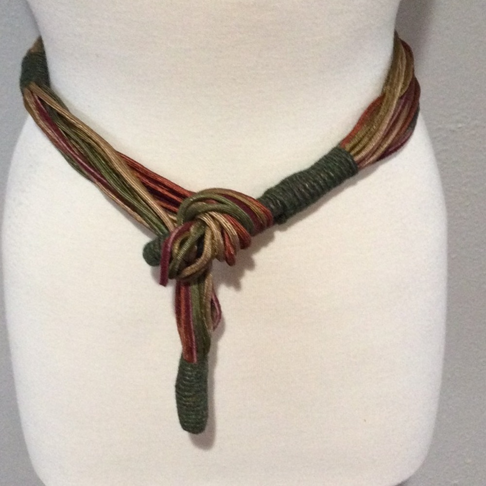 Unbranded Multi-Strand, Multi-Color Knot Belt - Picture 2 of 14